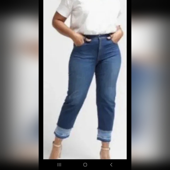 Able Denim - ABLE Jeans High Rise Size 27 Distress Raw Hem Skinny Straight Cropped  $128